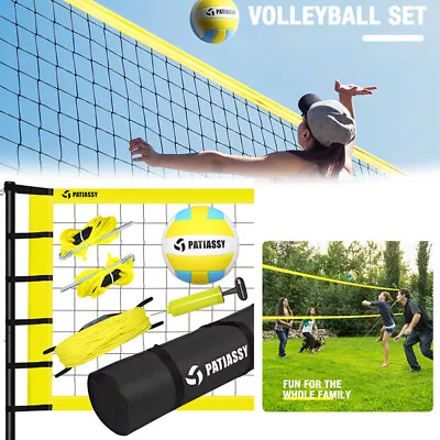 Professional Portable Volleyball Net Set With Adjustable Height Poles With Ball  • $71.36