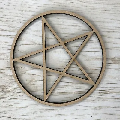 MDF Wooden Pentacle Pentagram - Various Sizes & Quantities - Wiccan Pagan Gothic • £3.60