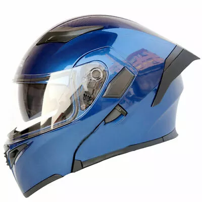 DOT Approved Modular Motorcycle Helmet Flip Up Full Face Double Lens Moto Helmet • $91.35