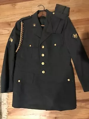 Vintage US Military Officer Dress Uniform Jacket With Pins And Hat -39s • $19.99