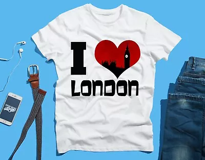 I Love London United Kingdom FUNNY Novelty T SHIRT Tee     • $23.99