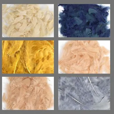 Craft Marabout Feathers Mixed Sizes 3-8inch 8g Bag - Costume Craft Trimming • £2.99