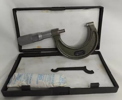 MITUTOYO NO. 103-218 Outside Micrometer 1-2  .001  W/ Wrench & Box • $54.95