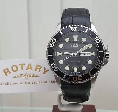 £98 • Buy ROTARY Mens Watch Rare Luminous Day & Date Chronospeed GS03425/04 RRP£220 (r43