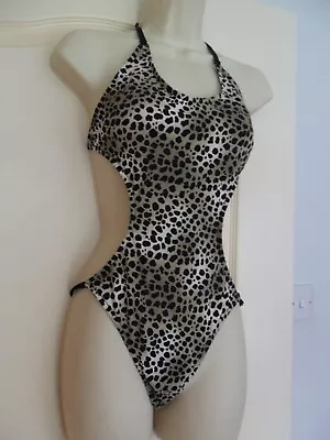 £4.99 • Buy Caprice Glam Animal Print Brown/black Monokini Size 10 Must L@@k!!!