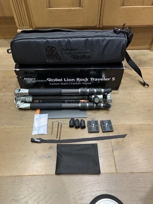 £195 • Buy Rollei LION ROCK TRAVELER S -CARBON TRAVEL TRIPOD  Better Than Gitzo & Manfrotto