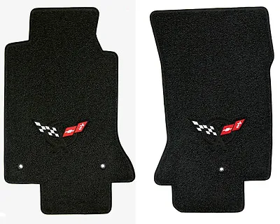 LLOYD Classic Loop FLOOR MATS Black C5 Logo On Black Mats 1997 To 2004 Corvette • $138.99