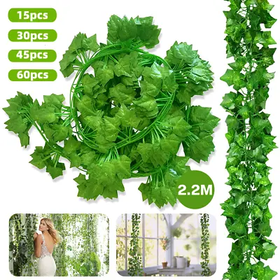Artificial Ivy Garland Fake Vine Trailing Leaf Hanging Plant Foliage Home Decor • £2.29