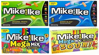 4x Mike & Ike Variety Packs - Original Fruit/Berry Blast/Mega Mix/mega Mix Sour • $19.35