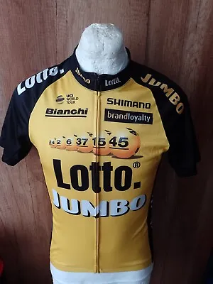 Shimano Bianchi Lotto Jumbo Uci Maglia Cycling Shirt Jersey Vintage Rare • $15