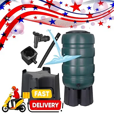 XL 250 Litre Outdoor Garden Water Butt Rain Water Collector With Stand & Kit • £80.14