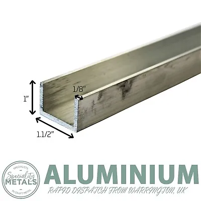 1.1/2  X 1  Aluminium U-Channel Trim X 1/8  Wall - Aluminium Channel U Profile • £18.31