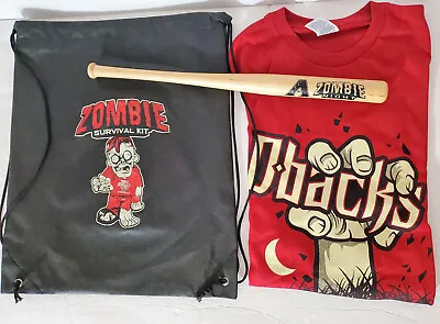 Diamondbacks 2014 Zombie Night Survival Kit - Mini Bat  Large T-shirt & Bag NEW • $89.99