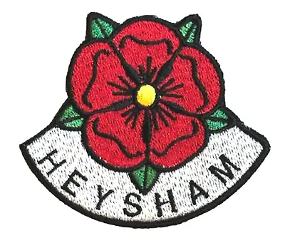 Heysham Lancashire Cut Out Rose Embroidered Sew On Or Iron On Patch (A) • £5.99