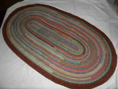 Vintage Braided Oval  Area Rug • $40