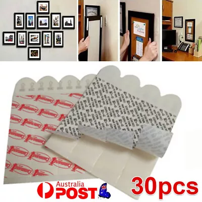 3M Command Picture Hanging Refill Strips For Hooks MEDIUM & LARGE (30pcs) AU • $19.95