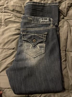$20 • Buy Hydraulic Jeans Womens Size 18W Lola Embroidered Embellished Curvy Stretch Denim