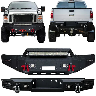 For 2008-2009-2010 Ford F250 F350 Front Or Rear Bumper W/Winch Plate & LED Light • $669.99