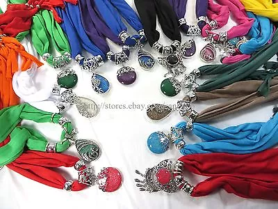 6pcs Wholesale Scarves Wholesale Jewelry Scarf Necklace Bulk Lot • $36.38