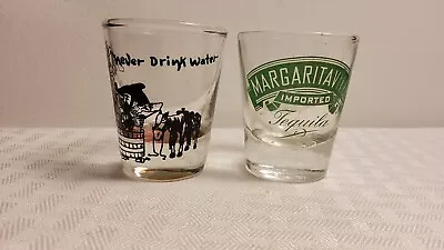 Margaritaville And Never Drink Water 2.5 In. Shot Glasses • $10