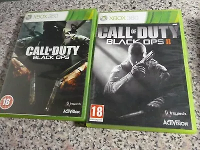 Call Of Duty: Black Ops 1 + 2 (Xbox 360) Video Game Bundle • £7