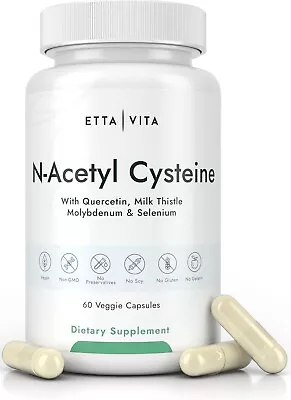 NAC Supplement N-Acetyl Cysteine 600mg With Quercetin Milk Thistle Molybdenum • $18.99