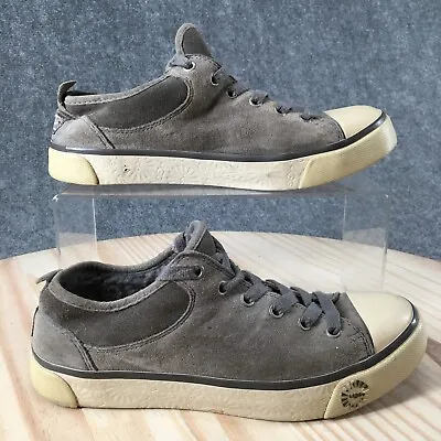 UGG Australia Shoes Womens 5.5 Evera Casual Low Sneakers 1888 Grey Suede Lace Up • £19.65