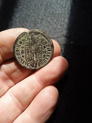 Superb Spanish Coin Of 4 Maravedis Of FELIPE V  Nice Patine • $40