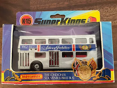 £10 • Buy Vintage Matchbox Superkings K-15 The London Souviner  1977 Jubilee Bus , MIB  