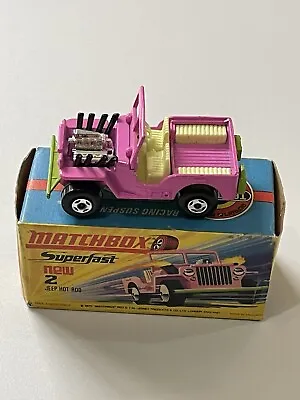 Vintage Matchbox Superfast No. 2 Jeep Hot Rod With Box • £34.99