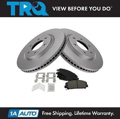 TRQ Front Ceramic Brake Pad & Coated Rotor Kit For Nissan Armada Titan Truck SUV • $192.95