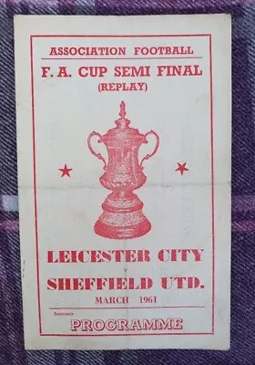 1961 FA Cup Semi Final Replay Pirate - LEICESTER CITY V SHEFFIELD UNITED • £2.99