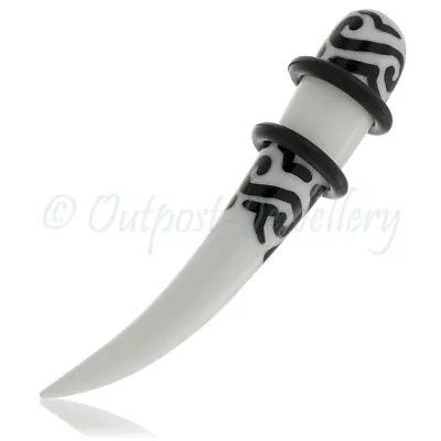 £4.99 • Buy Patterned Natural Taper Expander Organic Stretcher Spike Plug Ear Body Piercing