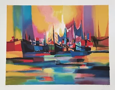 Departure From The Grand Port MARCEL MOULY Hand Signed Lithograph Unframed COA  • $2995.50