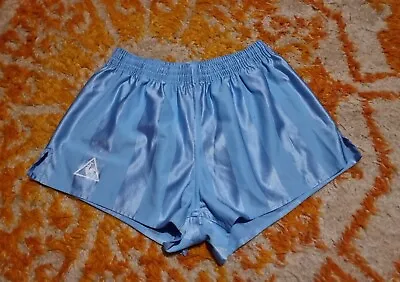 Vintage Le Coq Sportif Shiny Sprinter Football Sports Shorts Blue • £39.99