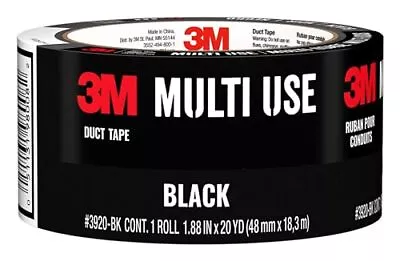 3M Multi-Use Colored Duct Tape Black With Strong Adhesive 20 Yards  • $15.02