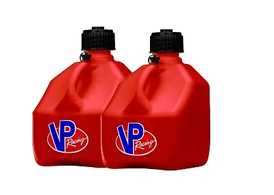 VP Racing 2 Pack Red Square 3 Gallon Race Gas Alcohol Can Fuel Jug Utility Can • $70.68