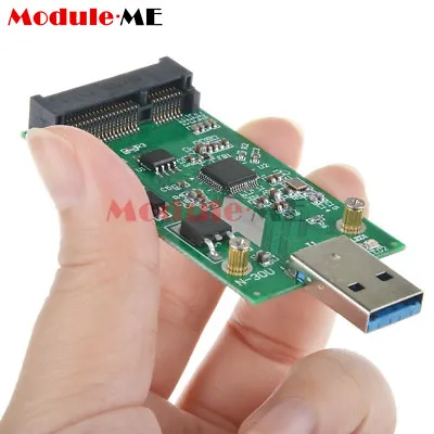 USB 3.0 To Mini PCIE MSATA SSD External MSATA To USB 3.0 SSD Convertor Adapter • £5.99