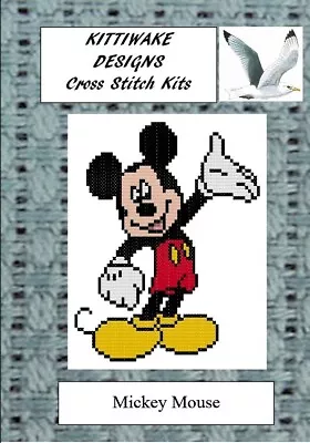 Mickey Mouse Cross Stitch Kit By Kittiwake. Beginner/Intermediate Kit • £6