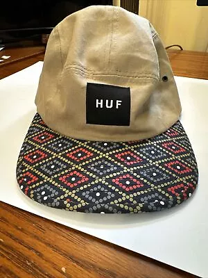 Huf Customade Head 5 Panel Hat Cap Adjustable Strapback Cotton Mens One Size • $6.50