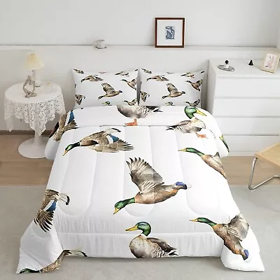 Mallard Duck Bedding Set Hunting And Fishing Comforter Set Wild Animal Comfor... • $92.18