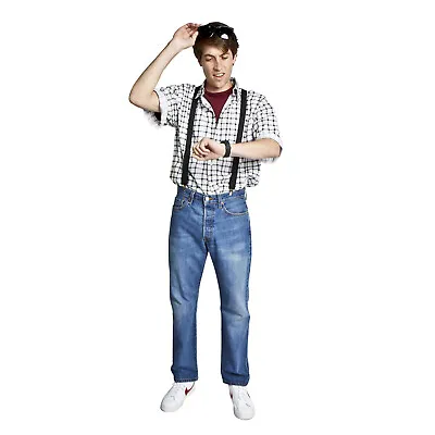 Adult Mens Marty McFly Back To The Future Checkered Costume Shirt Top S M L XL • $59.99