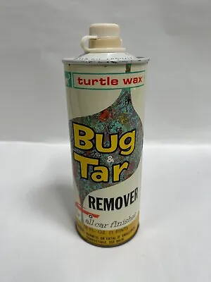 Vintage Turtle Wax Bug And Tar Remover Tin Can Metal Container (A5) • $17.95