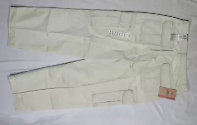 Union Bay Mens Pants 32x29 Khaki Loose Cargo 775359 100% Cotton Denim $46 Nwt • $30.09