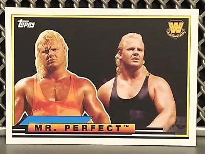 2018 Topps Heritage Mr Perfect WWE Wrestling Card Big Legends WWF Curt Hennig • $2.99