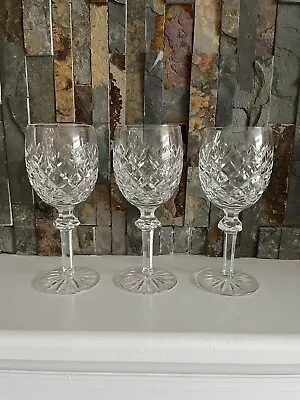 $150 • Buy Three (3) WATERFORD CRYSTAL WATER GOBLET POWERSCOURT 7 5/8   SIGNED