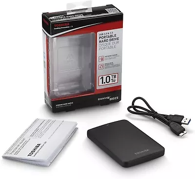 Toshiba Canvio Basics 1TB USB 3.0 External Portable Hard Drive V63700-C Black • $90
