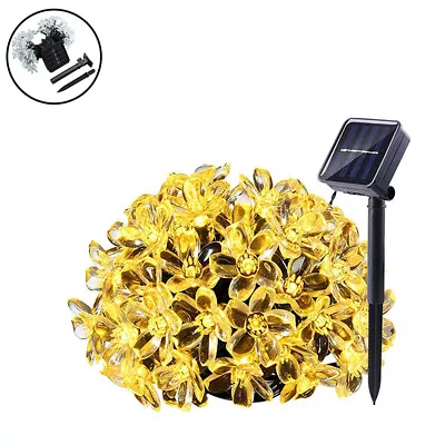 £1.19 • Buy Solar LED Cherry Blossom String Lights Garden Yard Tree Party Decor Warm White