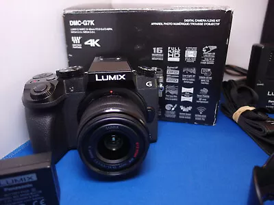 Panasonic Lumix DMC-G7 Camera Kit 14-42mm Kit Boxed Hood SC 650 Acts • £325