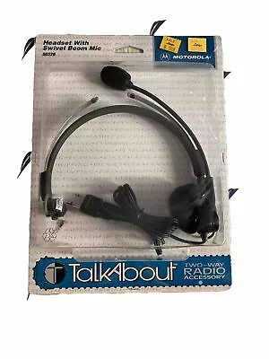 Motorola TalkAbout Black Headband Headset With Swivel Boom Mic 50226 • $15